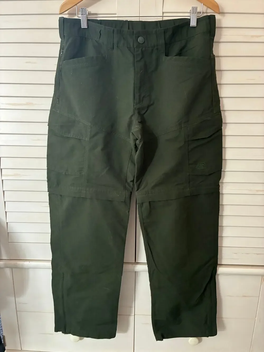 The North Face Pants Convertible Utility Hiking Dark Green Nylon Ripstop Men's M